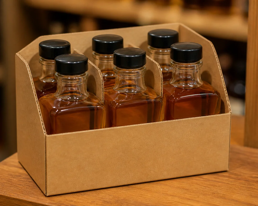Flat Square Spirit Bottle – 250 ml (view 3)