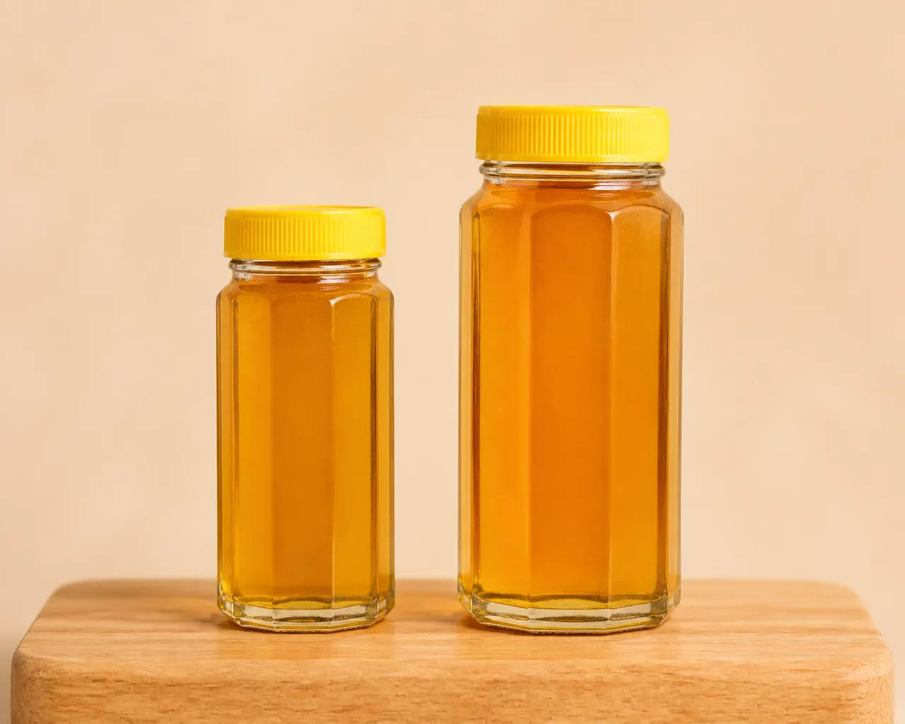 Tall Octagon Honey Jar – 500 ml (view 2)